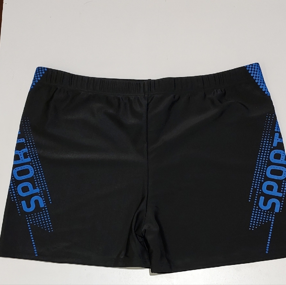 Source Unknown Black and Blue Athletic Shorts